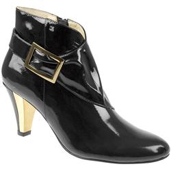 Staccato Female Bel8010 Leather Upper Leather Lining Comfort Ankle Boots in Black Patent, Burgandy Patent