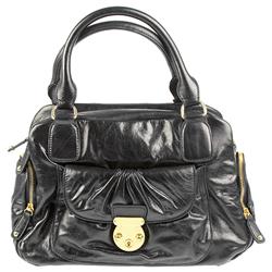 Female Belbag804 Leather Upper Textile Lining Bags in Black Antique
