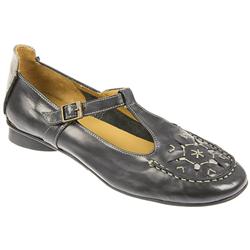 Female Stgkk502 Leather Upper Leather Lining Comfort Sandals in Black