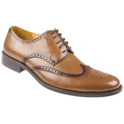 Staccato Male BEL1039 Leather Upper Leather Lining Lace Up in Tan