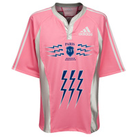 Stade Francais Away Rugby Shirt - Pink - 2007/08.