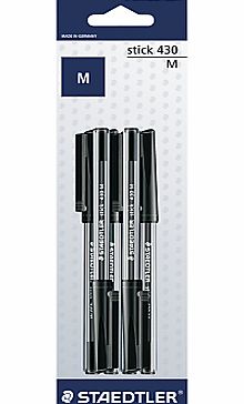 Staedtler Ballpoint Pen, Black, Pack of 6