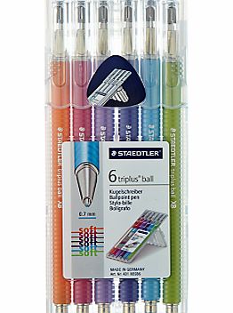Staedtler Triplus Ballpoint Pens, Pack of 6