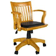 Captains Office Chair, Natural Finish