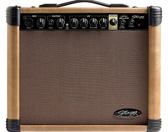 Stagg 20 AA R UK 20W Acoustic Guitar Amplifier with Spring Reverb