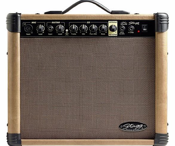 Stagg 40 AA R UK 40W Acoustic Guitar Amplifier with Spring Reverb