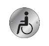 stainless 100mm Disabled Symbol