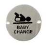 stainless 76mm Baby Change Symbol