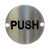 stainless 76mm Push Sign