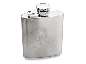 Steel 3oz Footballer Hip Flask 013131