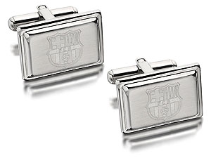Stainless Steel Barcelona FC Swivel Cufflinks -