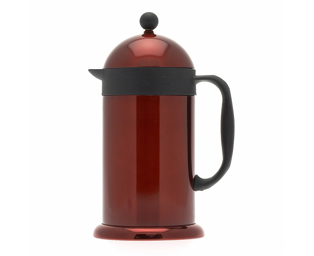 Stainless Steel Cafetiere Metallic Red
