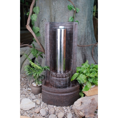 Stainless Steel Decorative Pillar Water Feature