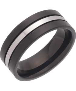 Stainless Steel Mens Two Tone Ring