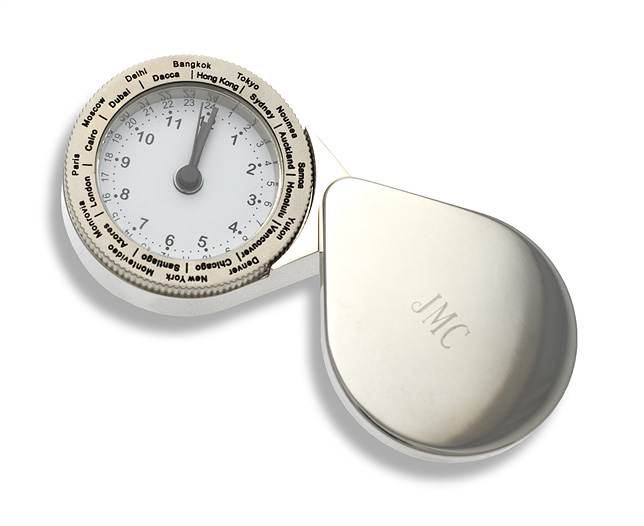 stainless Steel Travel Clock - Pers
