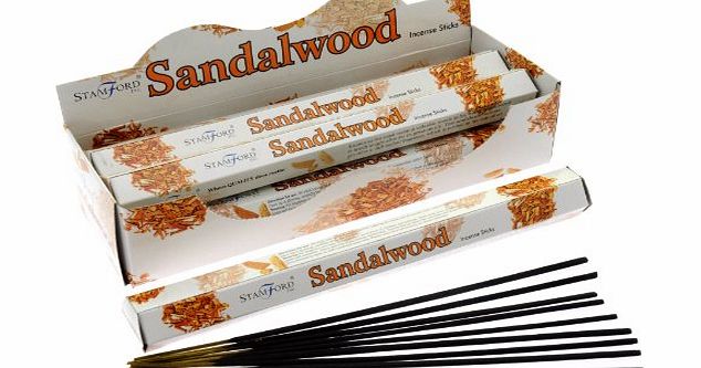 Stamford Sandalwood Incense, 20 Sticks x 6 Packs