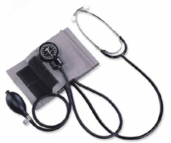 Aneroid Sphygmomanometer and Stethoscope