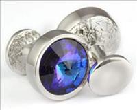 Blue Crystal Goblet Cufflinks by Mousie Bean
