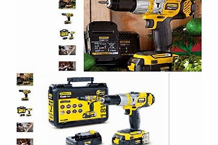 18v CORDLESS LITHIUM STANLEY FATMAX COMBINATION HAMMER/DRILL DRIVER COMPETE KIT x2 LITHIUM BATTERYS PLUS FAST CHARGER