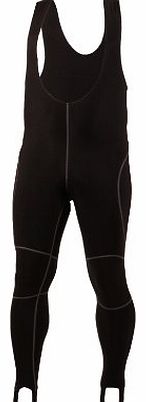 Mens winter cycling long bib tights bike endurance sport padded Coolmax cycle pants (Black, M)