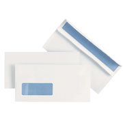 Staples DL White Envelopes with Window