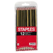 Staples HB Pencils with Eraser
