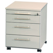Staples Innovation Silver 4 Drawer Pedestal