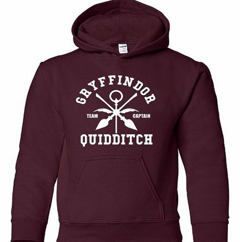 Inspired Gryffindor Quidditch Harry Funny Potter Burgundy Hoodie size M