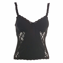 Black lace insert camisole