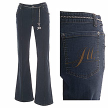 Star by Julien MacDonald Blue jeans with chain belt