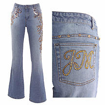 Star by Julien MacDonald Blue sequinned jeans