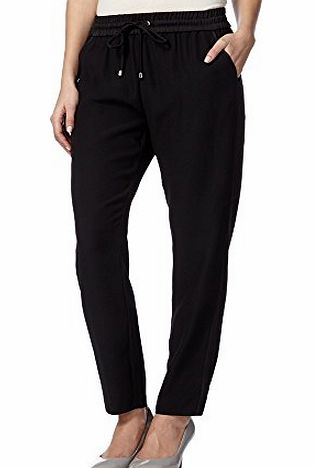Star by Julien Macdonald  Womens Designer Black Crepe Trousers 18