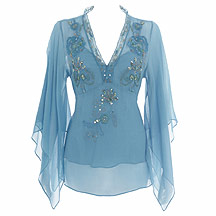 Star by Julien MacDonald Turquoise crinkle kaftan