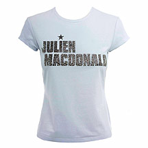 Star by Julien MacDonald White diamante logo t-shirt