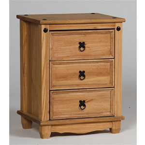 Star Collection Corona 3 Drawer Bedside Table