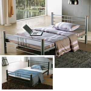Star Collection Cuba 4FT Sml Double Metal Bedstead