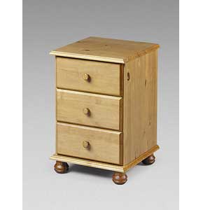 Star Collection Pickwick 3 Drawer Bedside Table