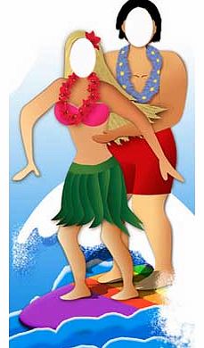 Star Cut-Outs Surfer Couple Life-Sized Stand-In