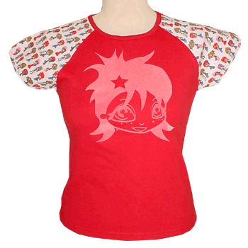 Star Girl Face Raglan Tee