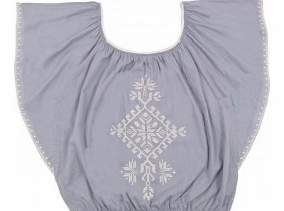 Star Mela Mimi Emb Blouse Blue S