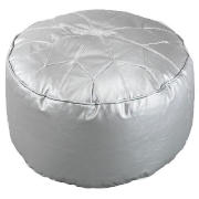 Star Morrocan Footstool, Silver 60x30cm