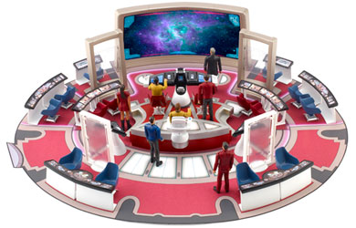 star Trek USS Enterprise Bridge and 3.75 Action Figure