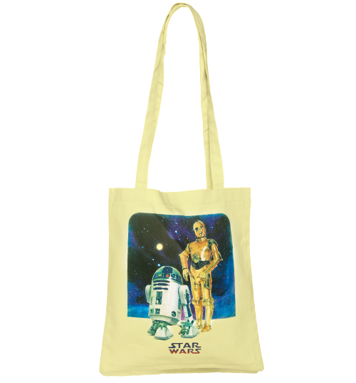 Wars C-3PO and R2-D2 Large Canvas Tote Bag