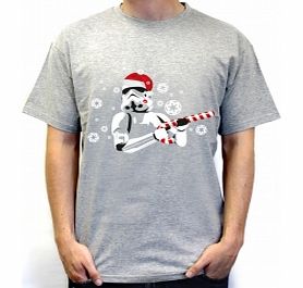 Wars Candy Stormtrooper Grey T-Shirt Large