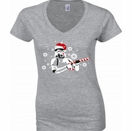 Wars Candy Stormtrooper Grey Womens T-Shirt