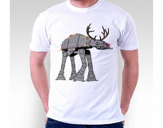 Star Wars Christmas Walker White T-Shirt Large
