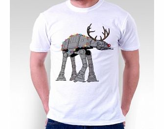 Wars Christmas Walker White T-Shirt Small