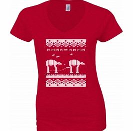 Wars Knitted Walker Red Womens T-Shirt