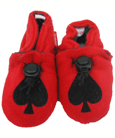 Stardust Aces Red Fleecy SLIPPERS.