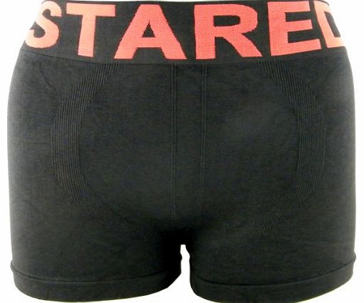 Mens Novelty Boxer Shorts Funny Trunks Underwear Two Hands Design At Back (Large-XL, Black)